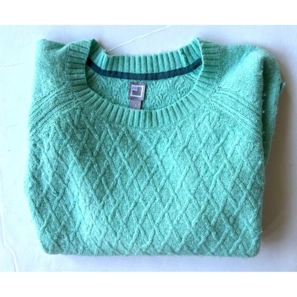 Vintage JC Penney Sweater Large JCP Pullover Nylon Rayon Wool Aquamarine… - Picture 4 of 12